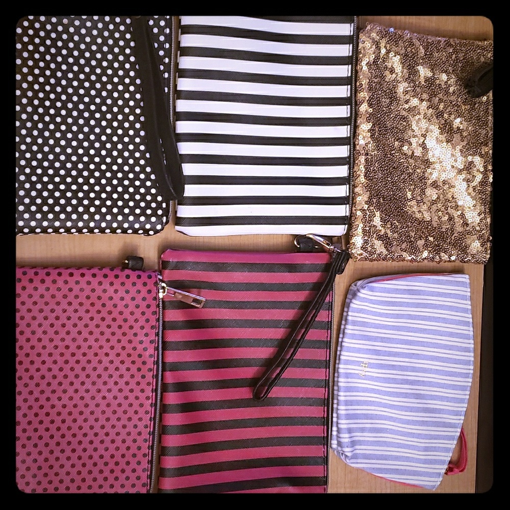 Make up bags / wristlet bags with i.d and cards.